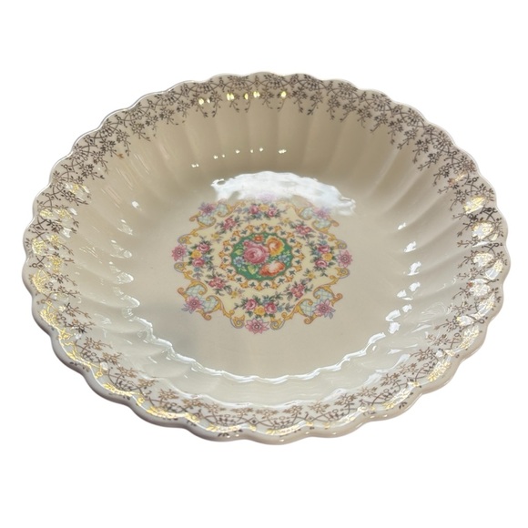 Vtg Good Housekeeping America Limoge Warranted 22k Gold Fruit Bowl EUC 8” - Picture 4 of 5